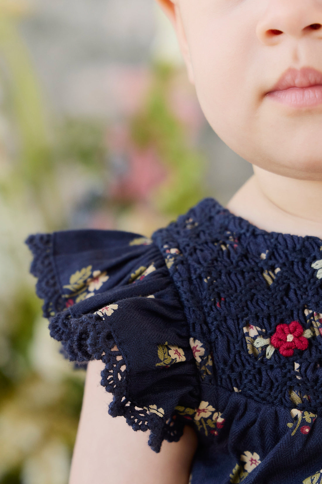 Organic Cotton Wanda Playsuit - Elsa Navy Childrens Playsuit from Jamie Kay Australia