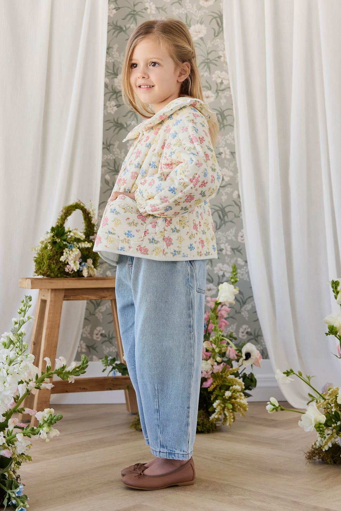 Jaida Pincord Jacket - Morgan Vanilla Childrens Jacket from Jamie Kay Australia