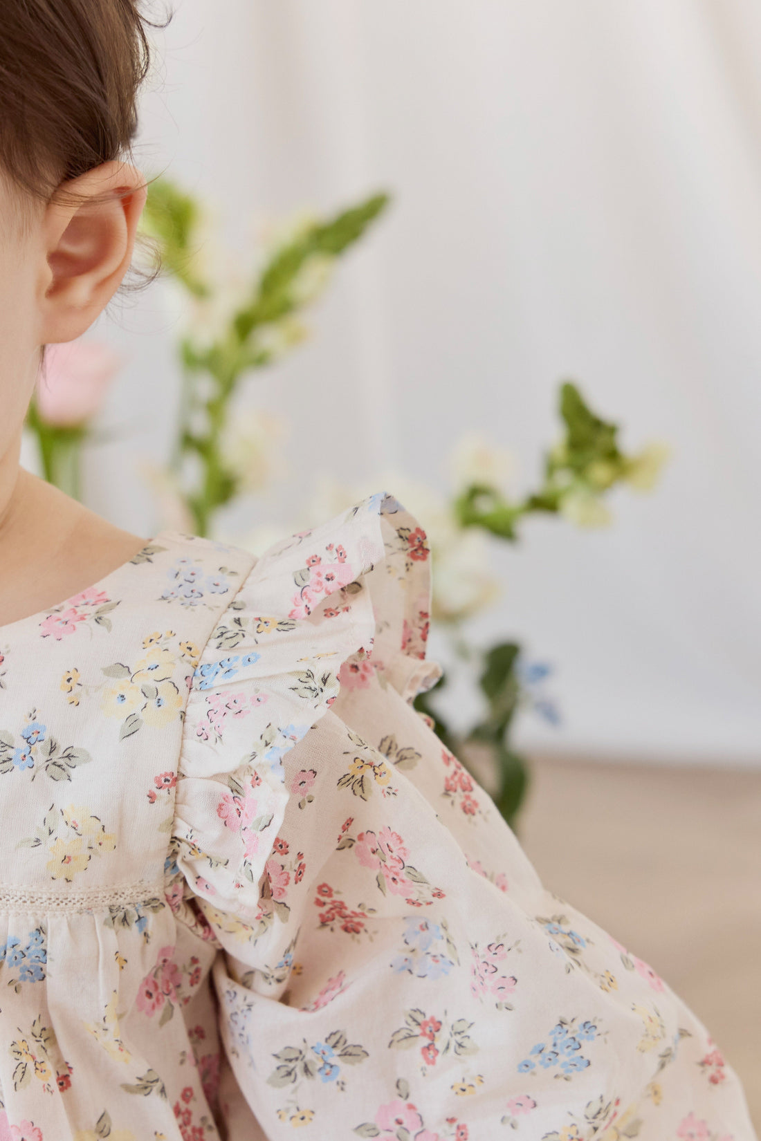 Organic Cotton Kaianna Playsuit - Morgan Vanilla Childrens Playsuit from Jamie Kay Australia