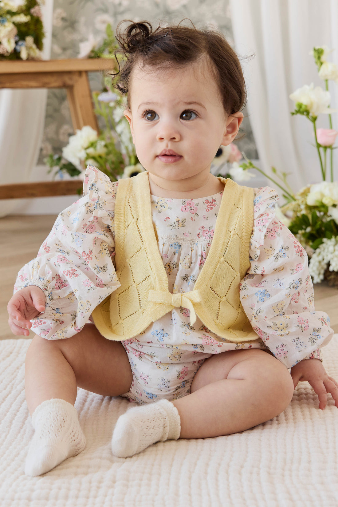 Lilah Knitted Vest - Lemonade Childrens Vest from Jamie Kay Australia
