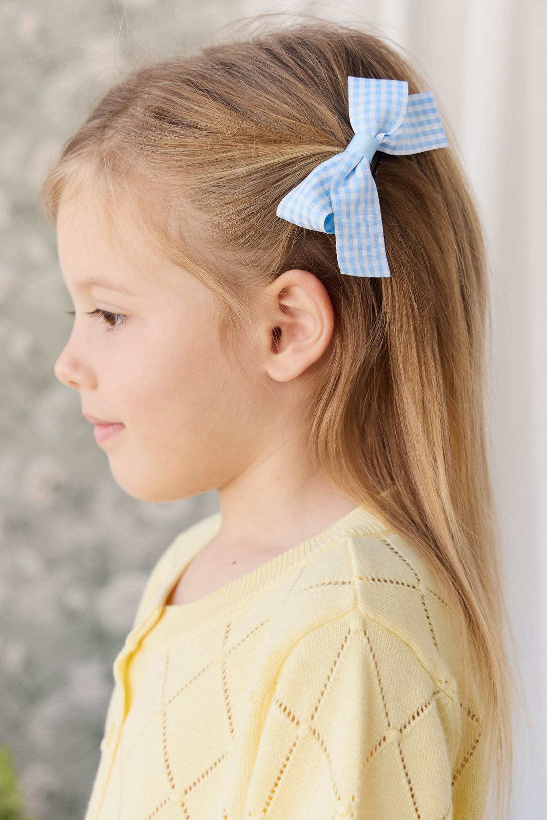 Wrenley Clip 2PK - Vanilla Sky Gingham Childrens Hair Accessories from Jamie Kay Australia