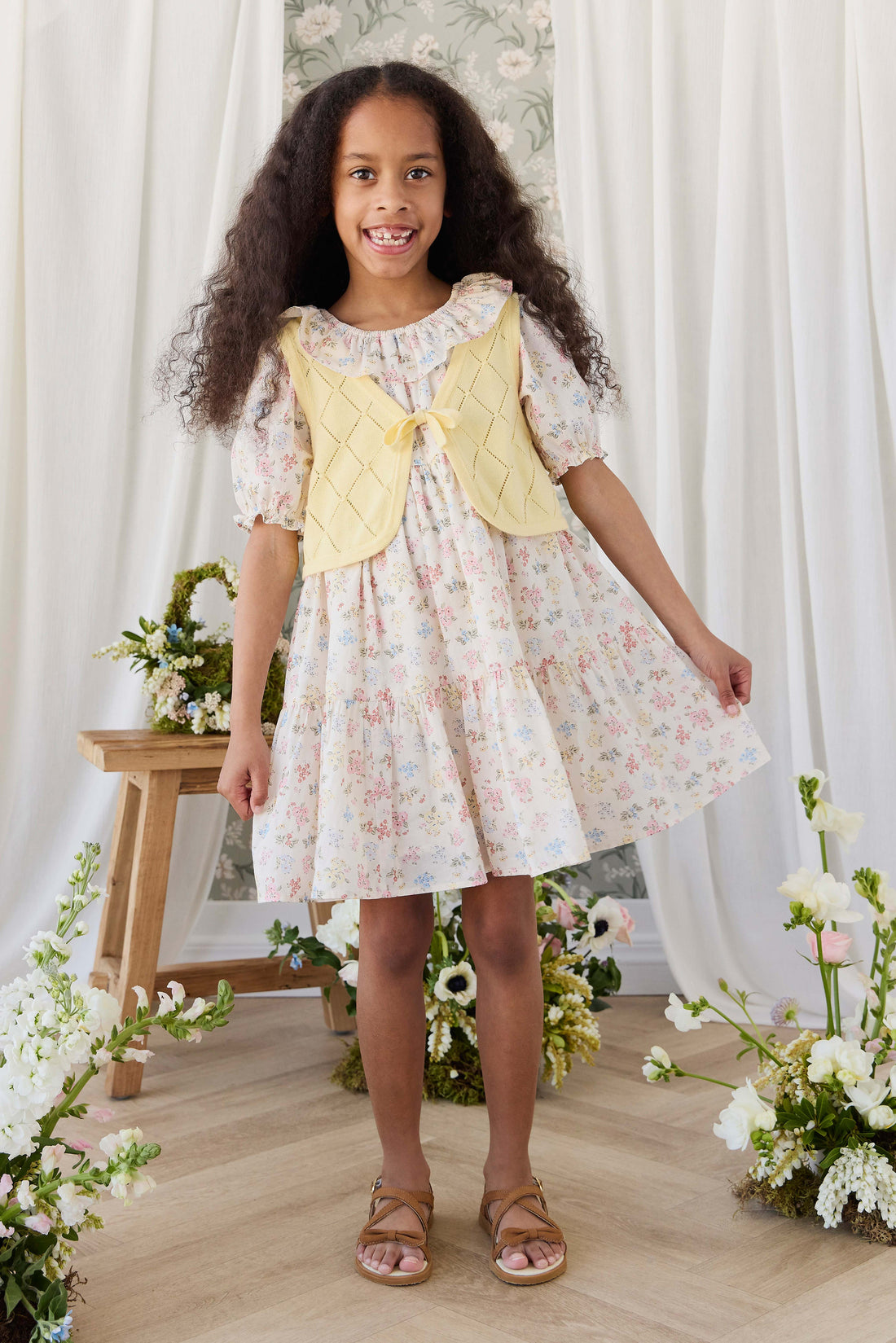 Lilah Knitted Vest - Lemonade Childrens Vest from Jamie Kay Australia