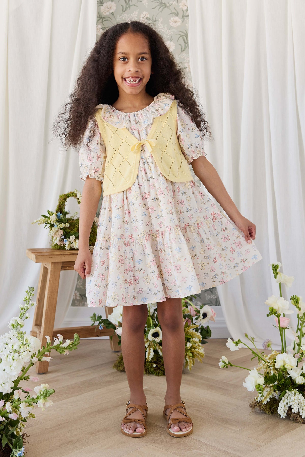 Lilah Knitted Vest - Lemonade Childrens Vest from Jamie Kay Australia