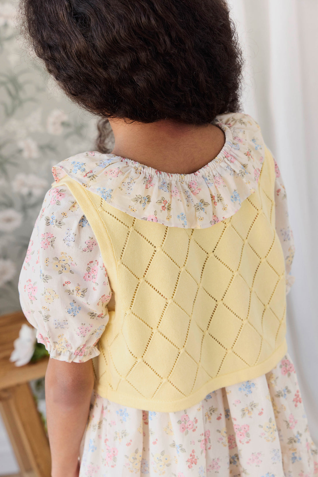 Lilah Knitted Vest - Lemonade Childrens Vest from Jamie Kay Australia