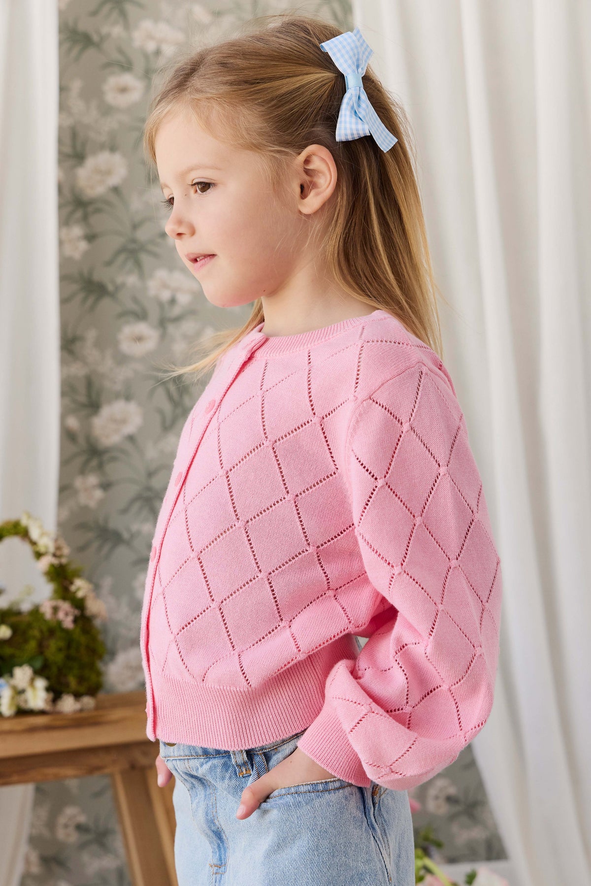 Lilah Cardigan - Bubblegum Childrens Cardigan from Jamie Kay Australia