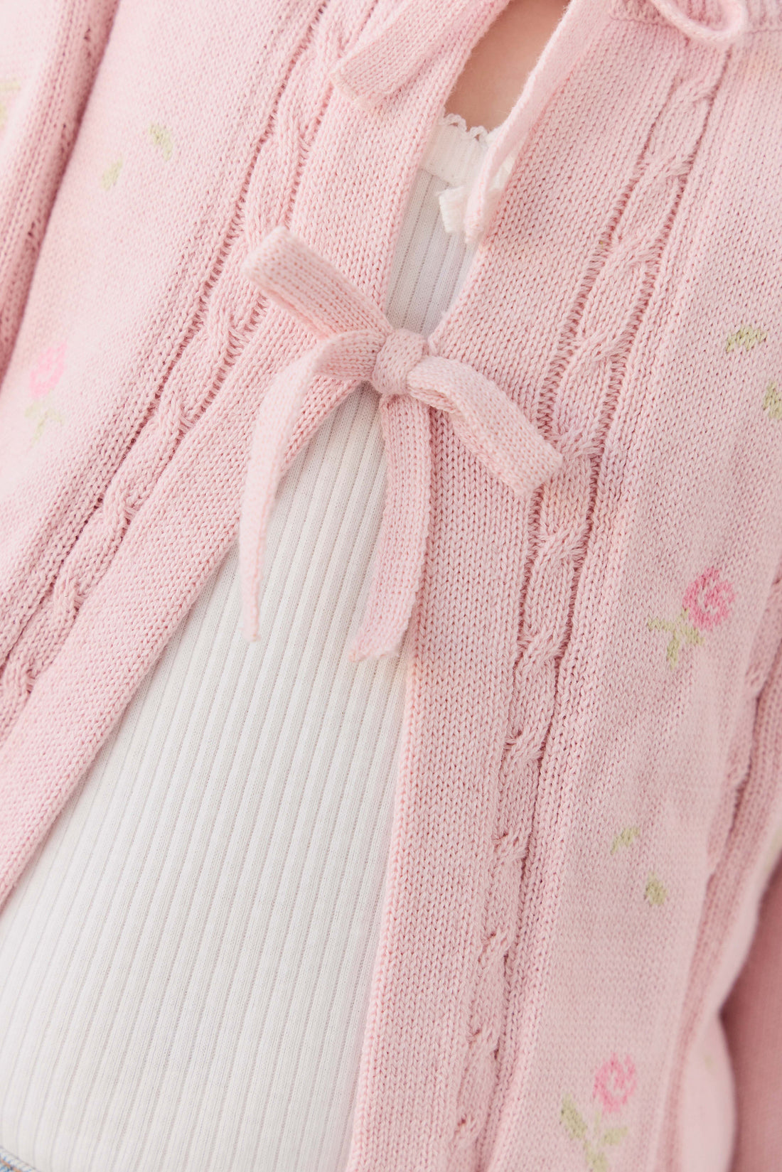 Anabella Knitted Cardigan - Annabella Jacquard Trinket Childrens Cardigan from Jamie Kay Australia