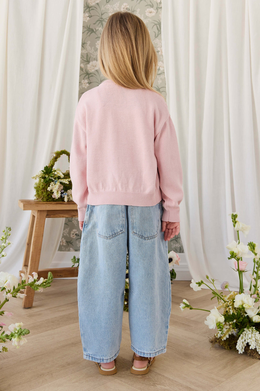 Anabella Knitted Cardigan - Annabella Jacquard Trinket Childrens Cardigan from Jamie Kay Australia