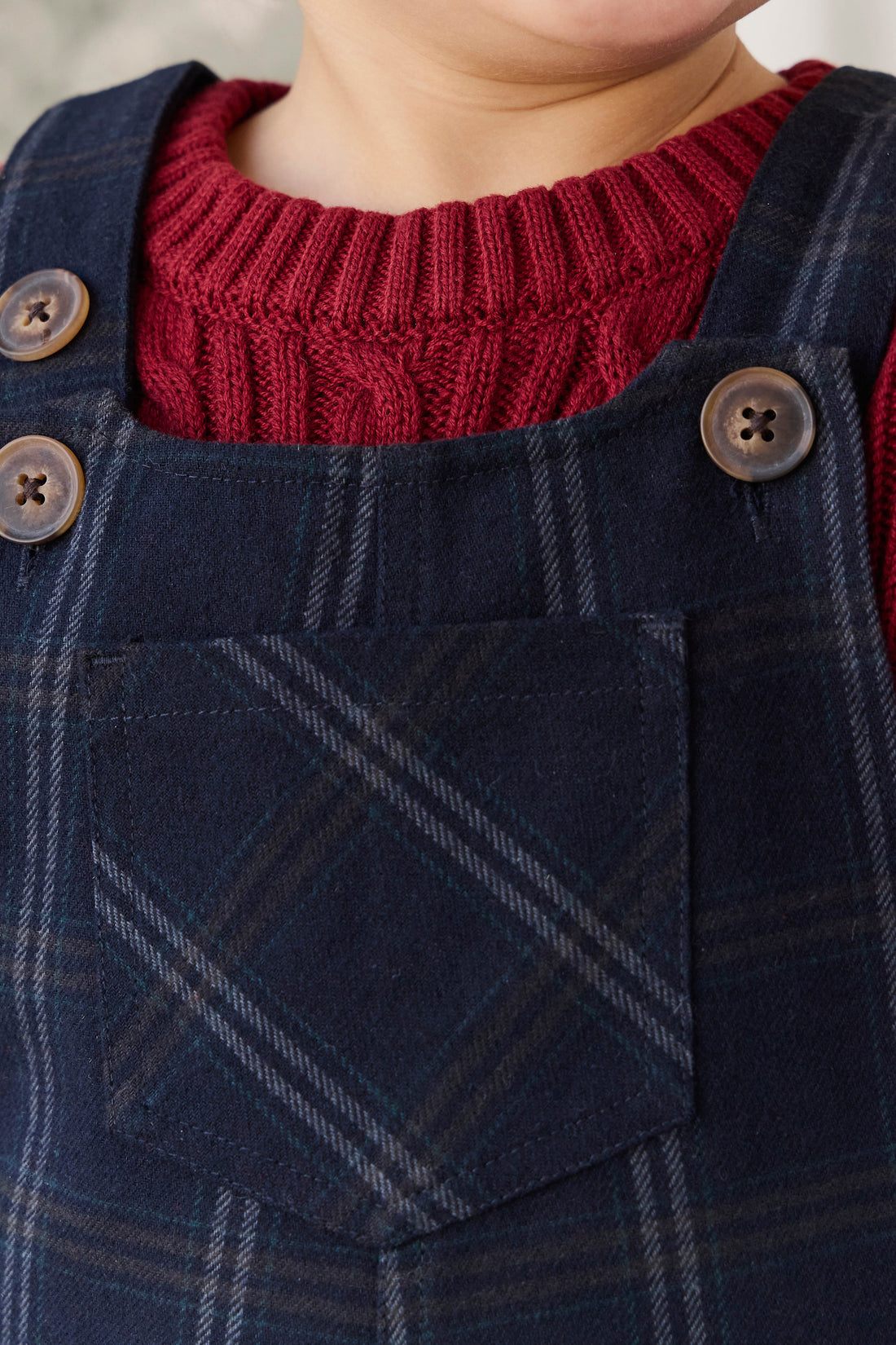 Dale Overall - Dale Check Childrens Overall from Jamie Kay Australia