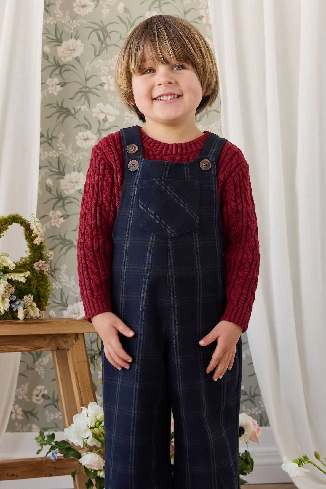 Dale Overall - Dale Check Childrens Overall from Jamie Kay Australia
