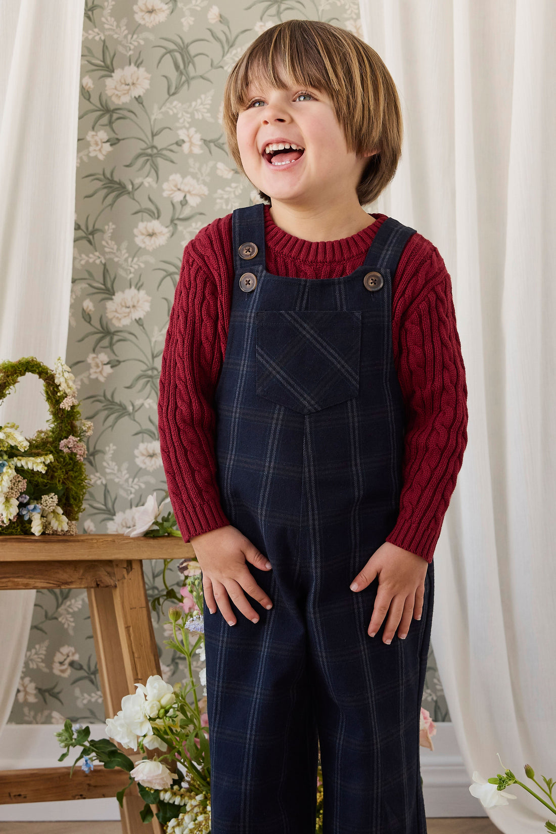 Dale Overall - Dale Check Childrens Overall from Jamie Kay Australia