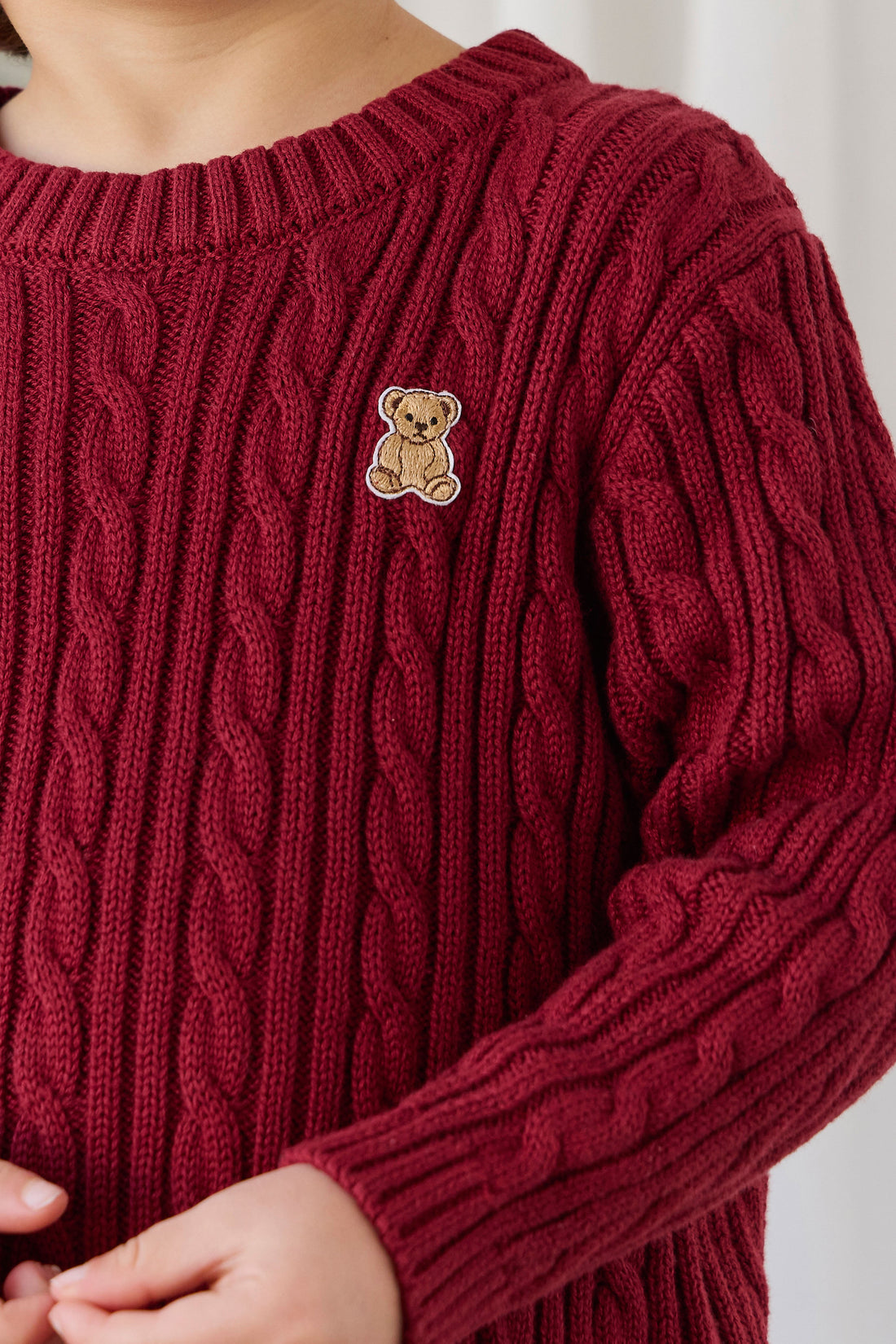 Richard Knit Jumper - Cherry Childrens Jumper from Jamie Kay Australia