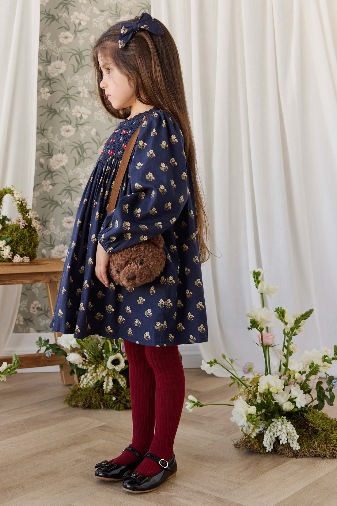 Organic Cotton Jovie Dress - Elsa Navy Childrens Dress from Jamie Kay Australia