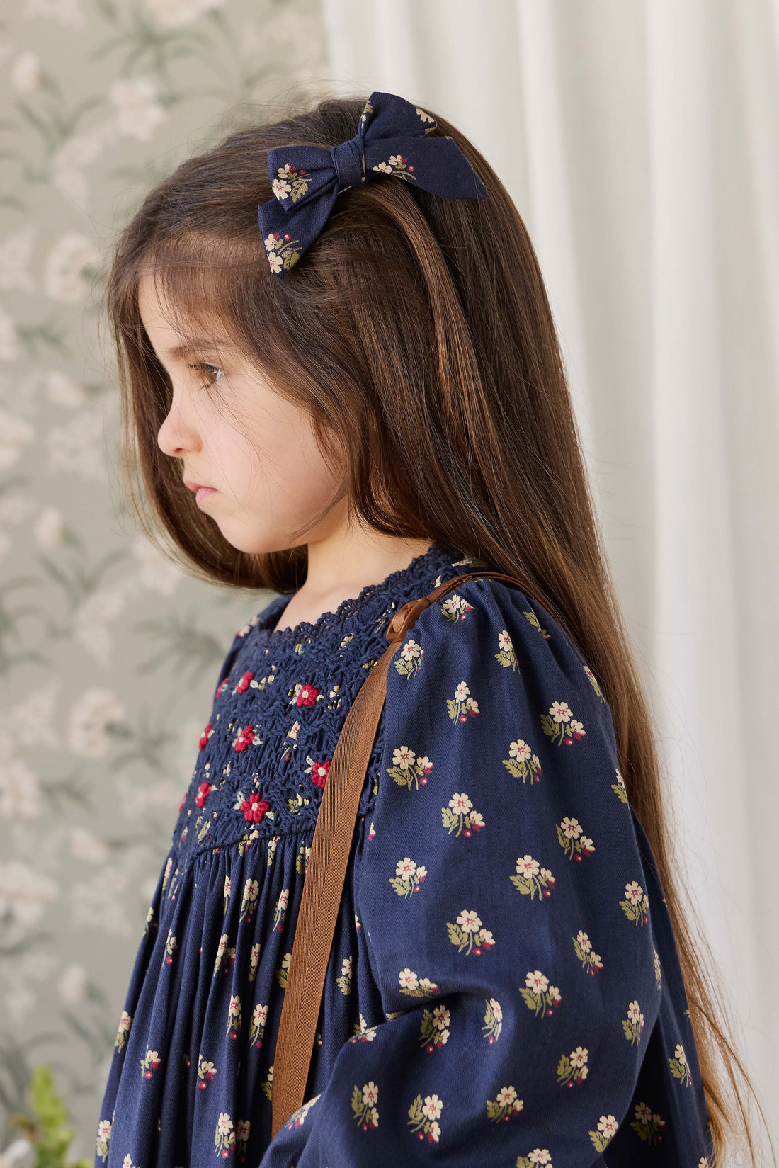 Dovie Bow - Elsa Navy Childrens Bow from Jamie Kay Australia