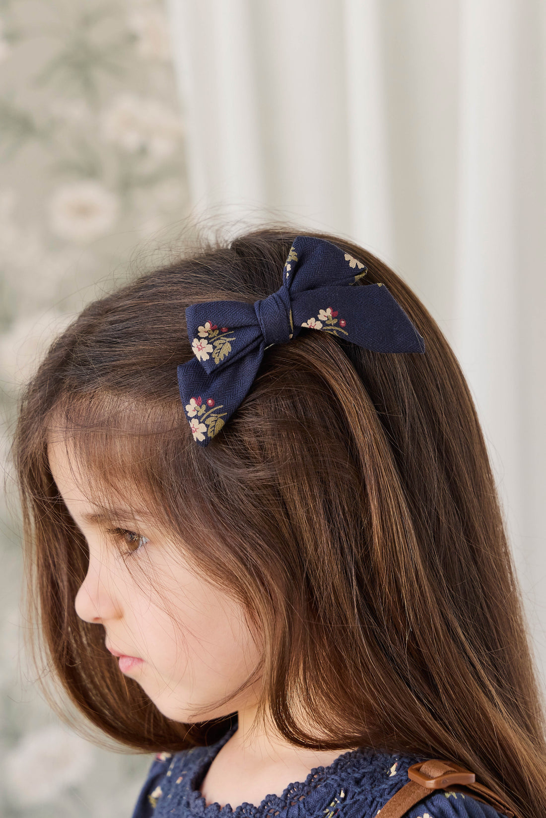 Dovie Bow - Elsa Navy Childrens Bow from Jamie Kay Australia