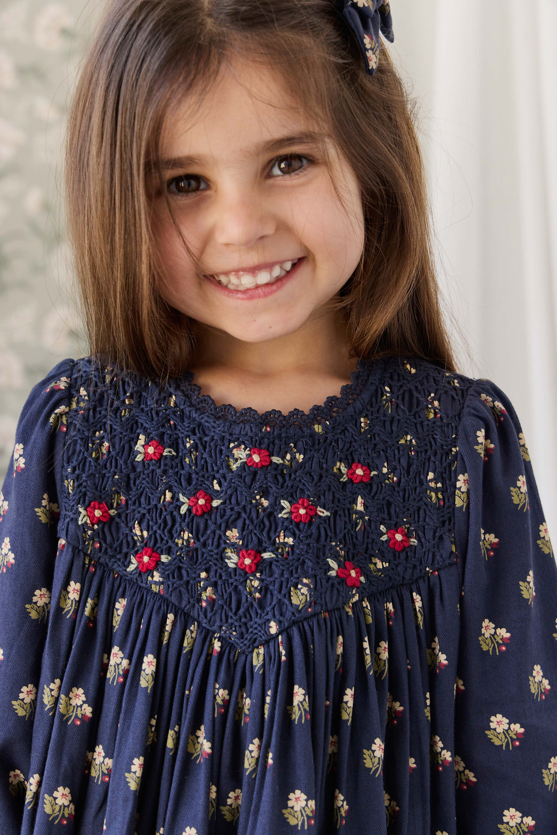 Organic Cotton Jovie Dress - Elsa Navy Childrens Dress from Jamie Kay Australia