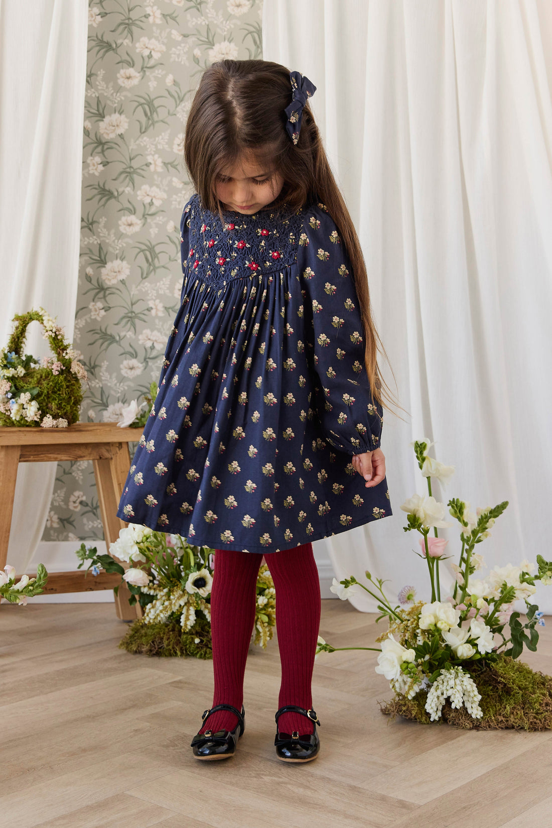 Organic Cotton Jovie Dress - Elsa Navy Childrens Dress from Jamie Kay Australia