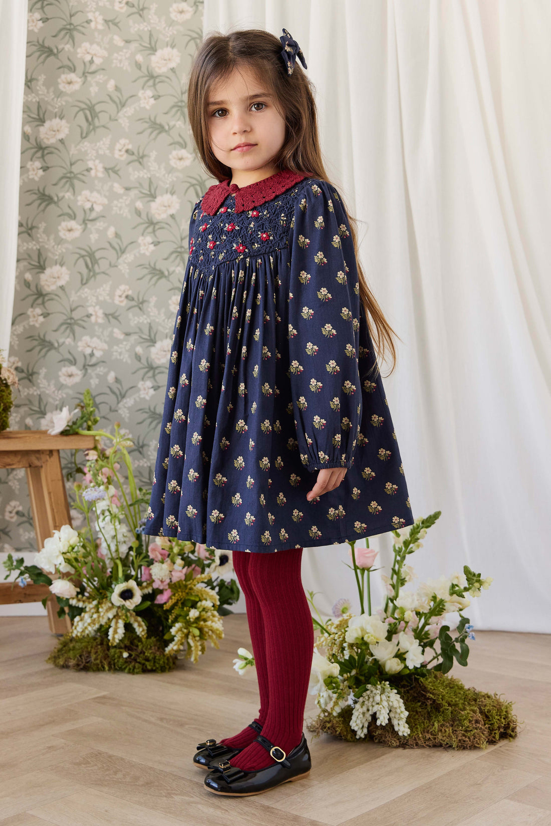 Organic Cotton Jovie Dress - Elsa Navy Childrens Dress from Jamie Kay Australia