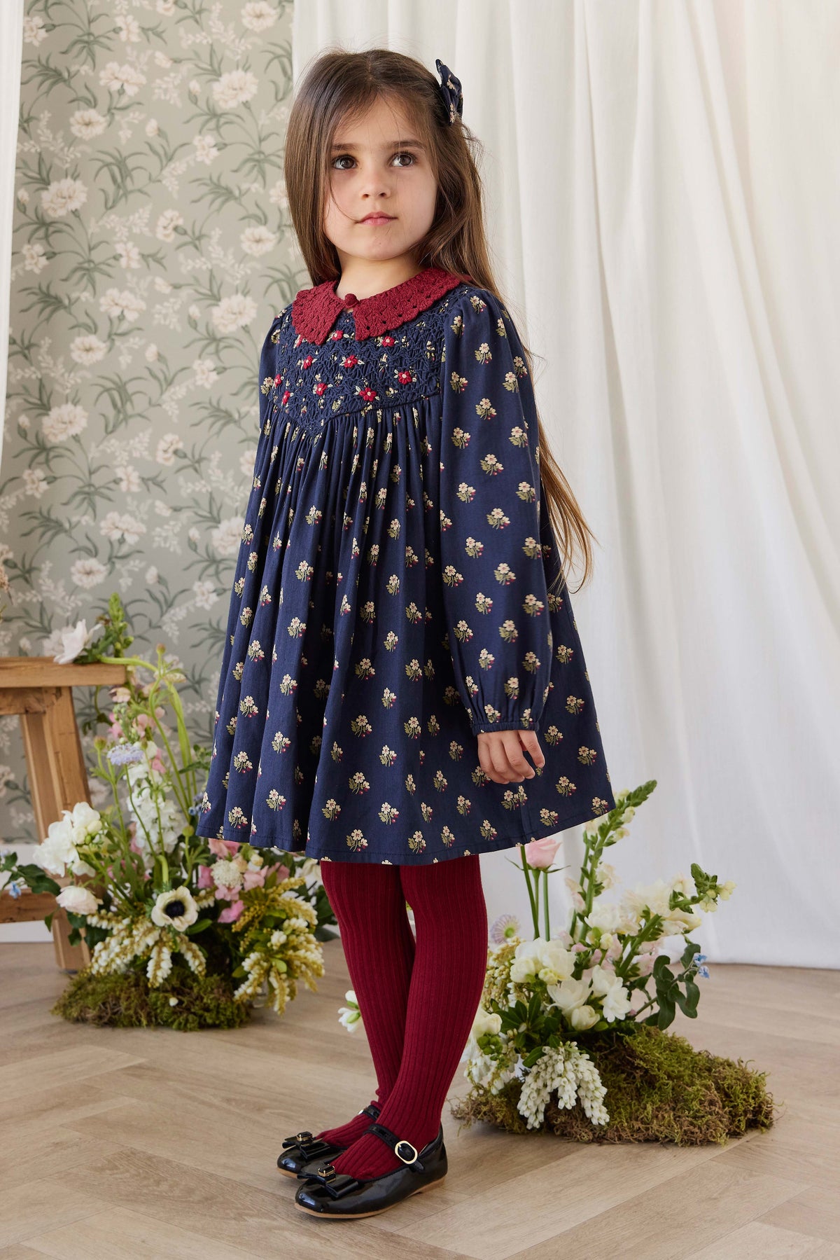 Organic Cotton Jovie Dress - Elsa Navy Childrens Dress from Jamie Kay Australia
