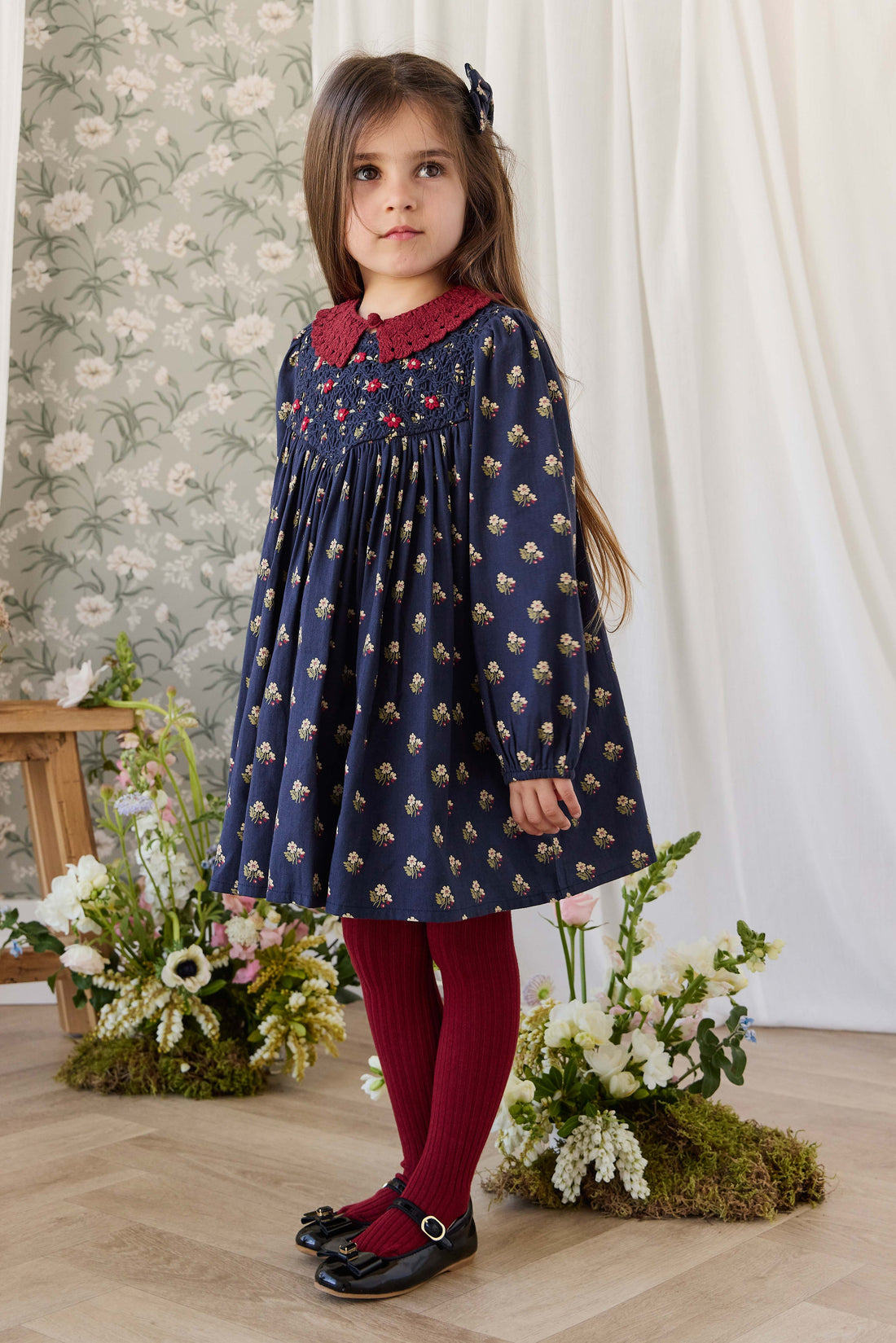 Organic Cotton Jovie Dress - Elsa Navy Childrens Dress from Jamie Kay Australia
