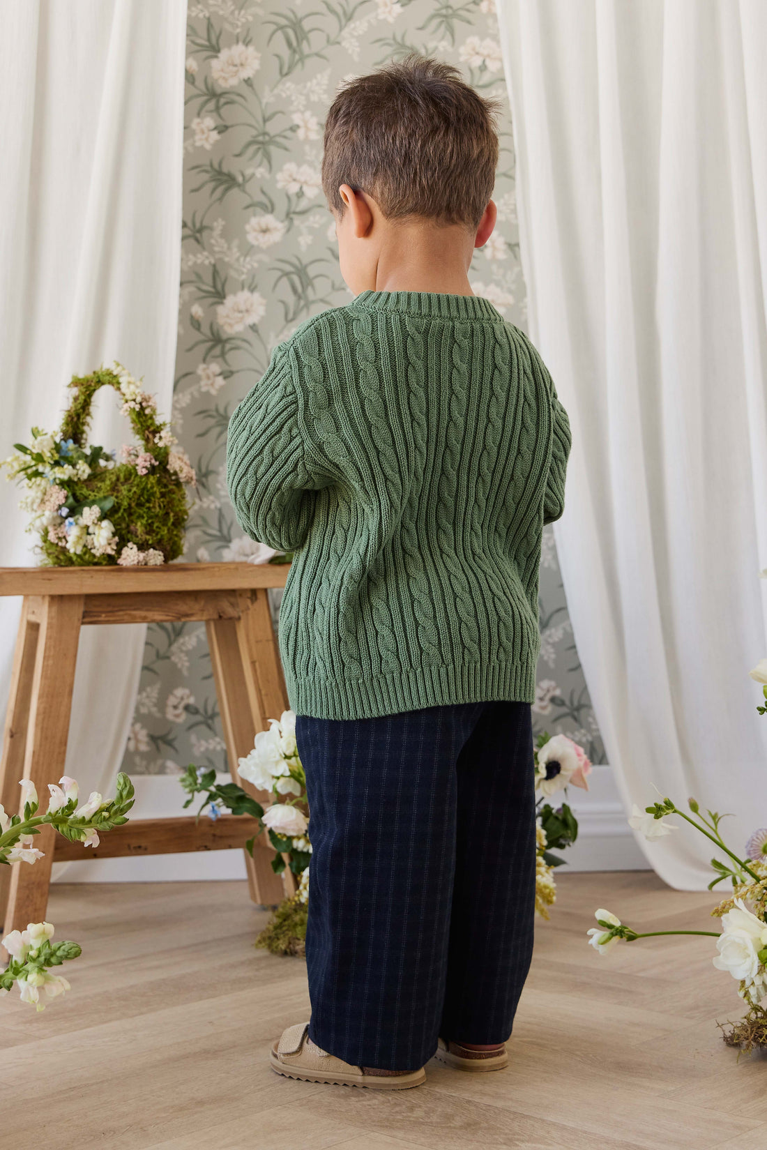 Richard Knit Jumper - Dark Jade Childrens Jumper from Jamie Kay Australia
