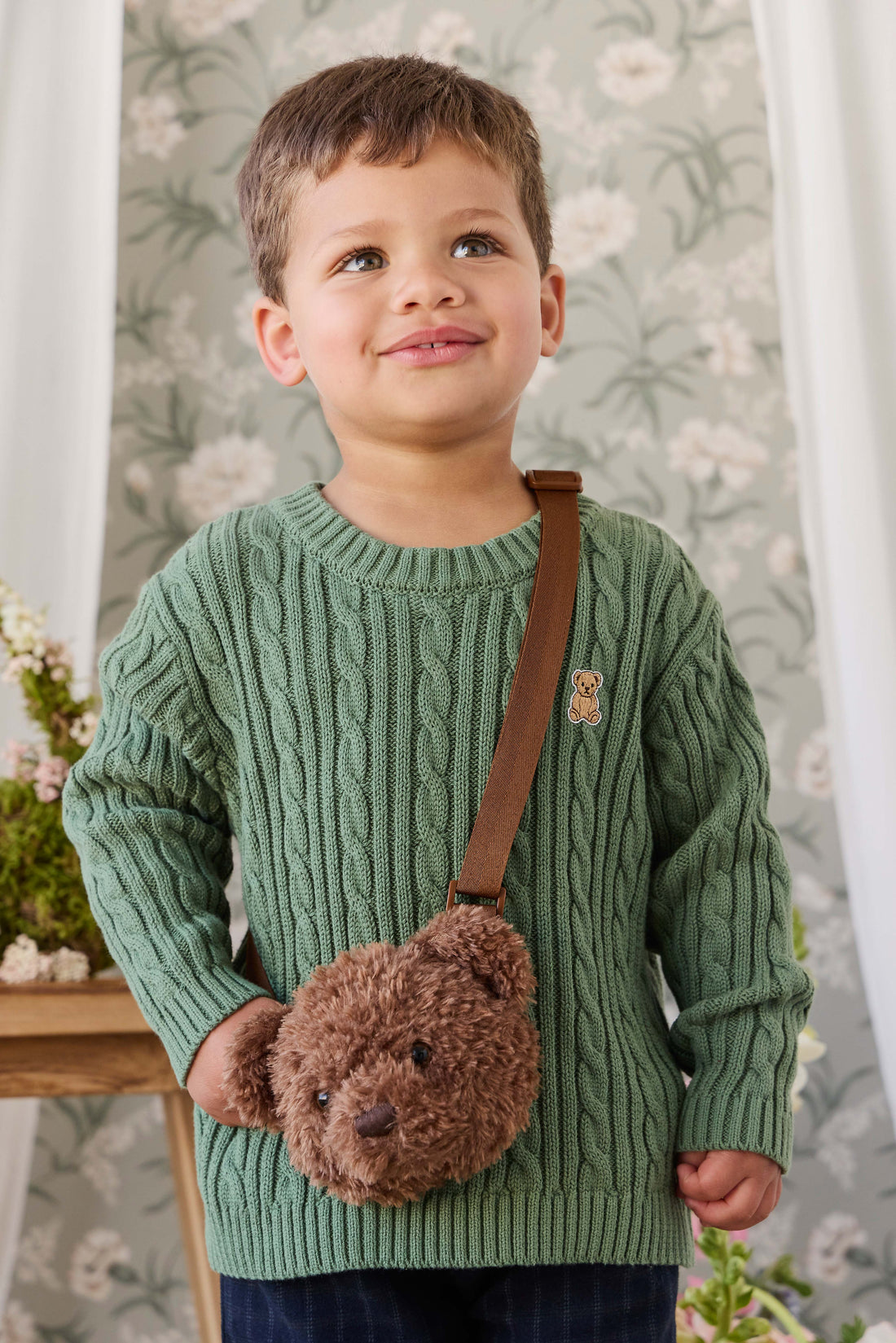 Richard Knit Jumper - Dark Jade Childrens Jumper from Jamie Kay Australia