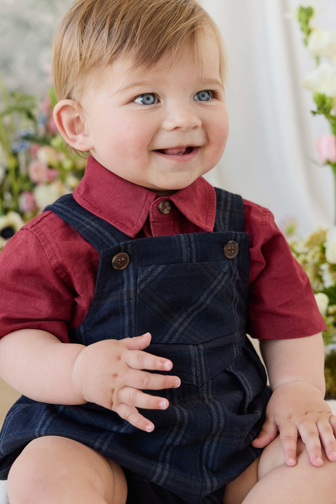 Ira Playsuit - Dale Check Childrens Playsuit from Jamie Kay Australia