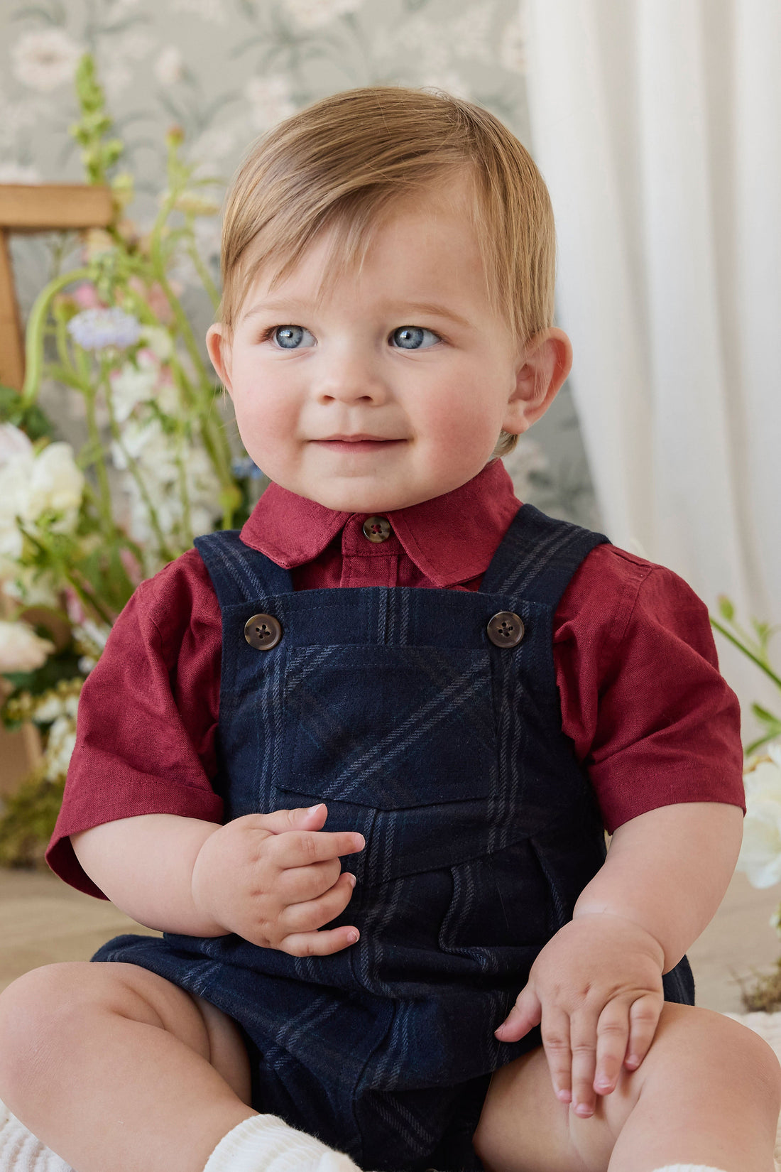 Ira Playsuit - Dale Check Childrens Playsuit from Jamie Kay Australia