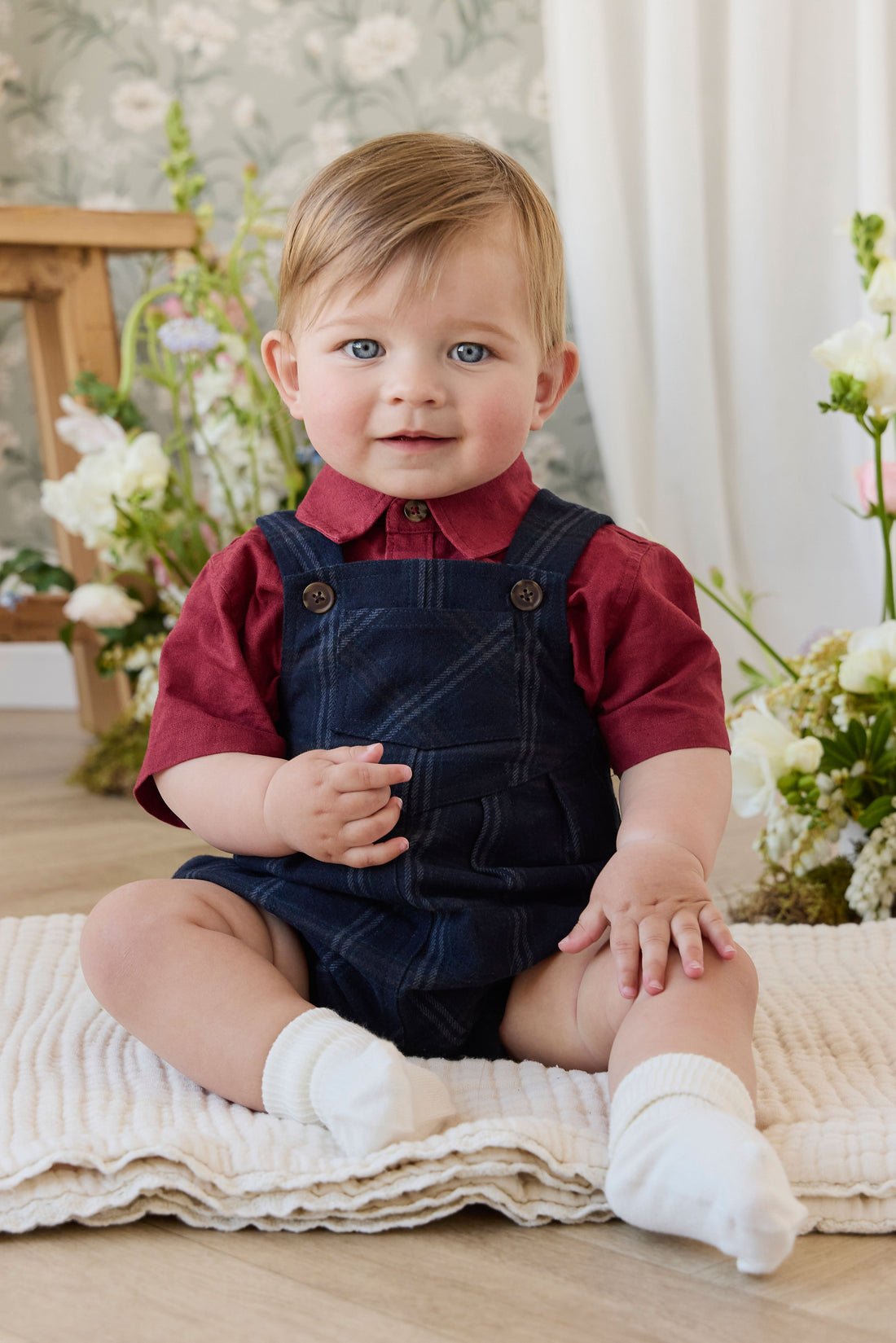 Ira Playsuit - Dale Check Childrens Playsuit from Jamie Kay Australia