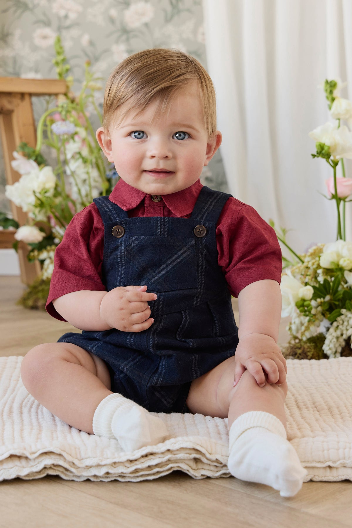 Ira Playsuit - Dale Check Childrens Playsuit from Jamie Kay Australia