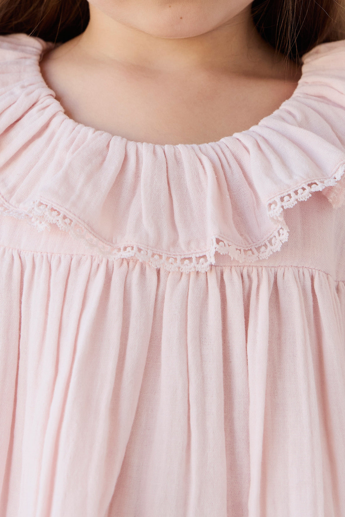 Organic Cotton Muslin Banks Blouse - Cotton Candy Childrens Top from Jamie Kay Australia
