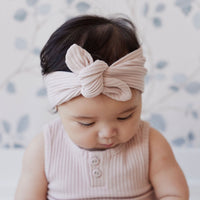 Rib Headband - Whisper Pink Childrens Headband from Jamie Kay Australia