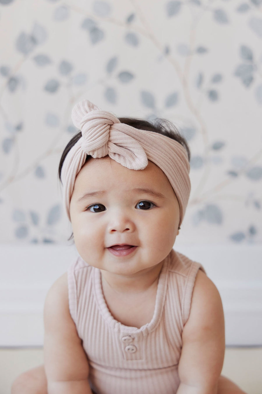 Rib Headband - Whisper Pink Childrens Headband from Jamie Kay Australia