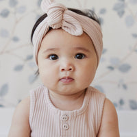 Rib Headband - Whisper Pink Childrens Headband from Jamie Kay Australia