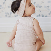 Rib Headband - Whisper Pink Childrens Headband from Jamie Kay Australia