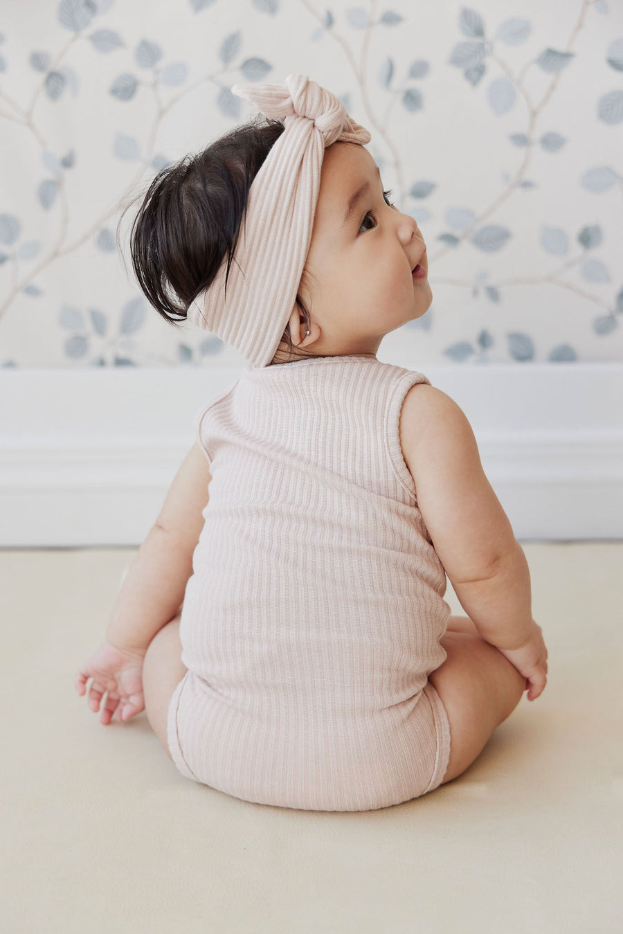 Rib Headband - Whisper Pink Childrens Headband from Jamie Kay Australia