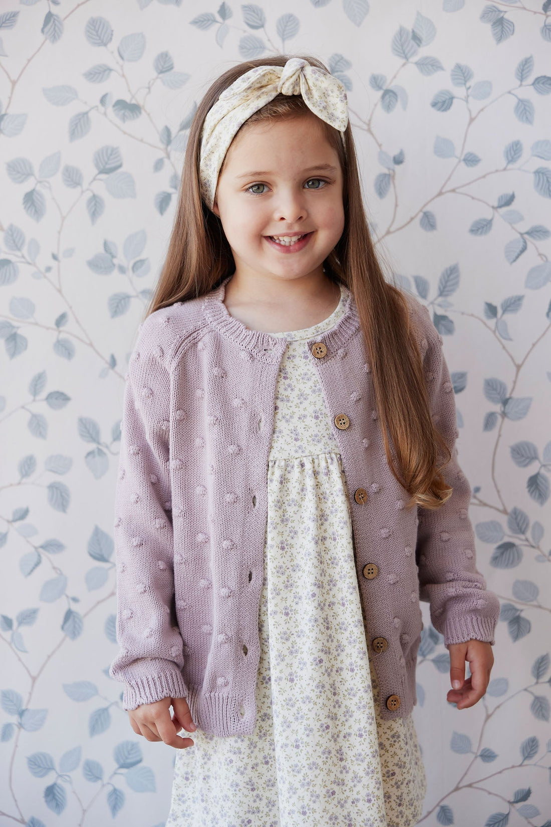 Dotty Knit Cardigan - Tulip Childrens Cardigan from Jamie Kay Australia