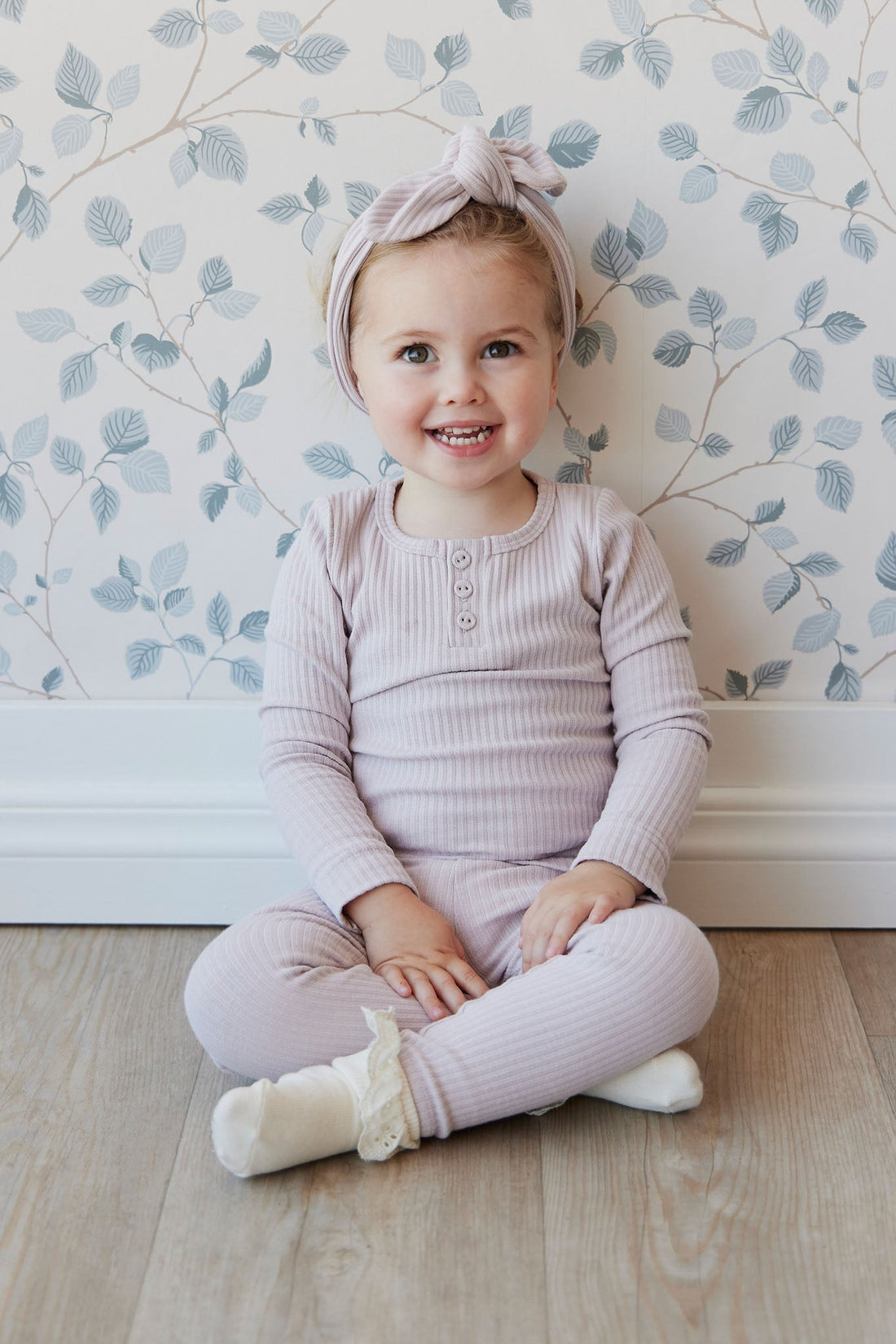 Rib Headband - Lilac Ash Childrens Headband from Jamie Kay Australia