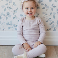 Rib Headband - Lilac Ash Childrens Headband from Jamie Kay Australia