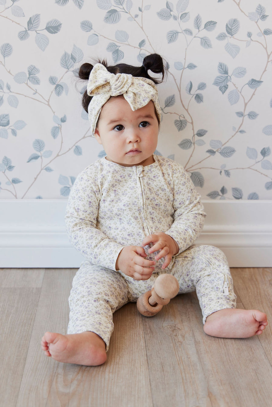 Organic Cotton Headband - Rosalie Fields Raindrops Childrens Headband from Jamie Kay Australia