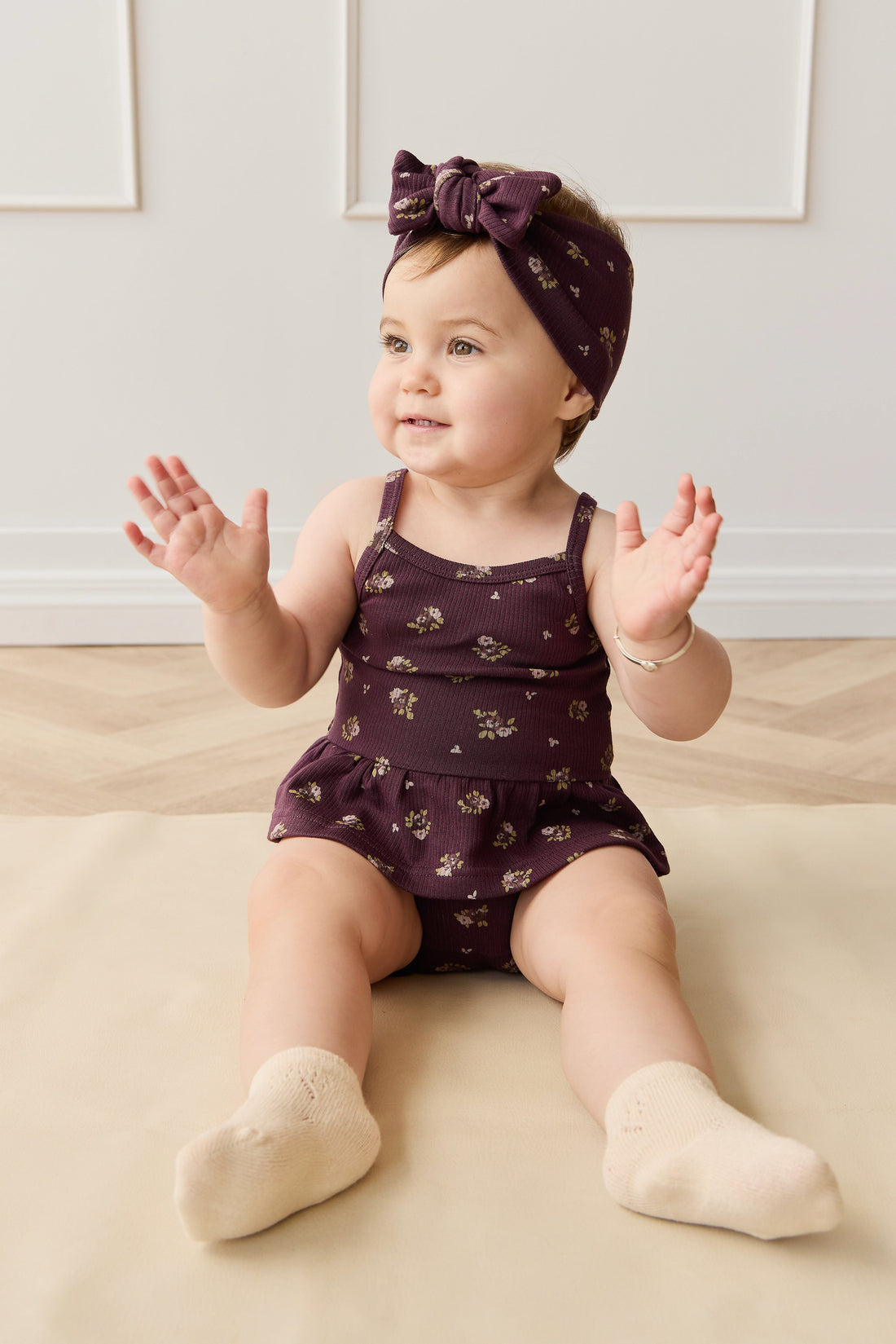 Organic Cotton Fine Rib Lillian Top - Simone Huckleberry Childrens Top from Jamie Kay Australia