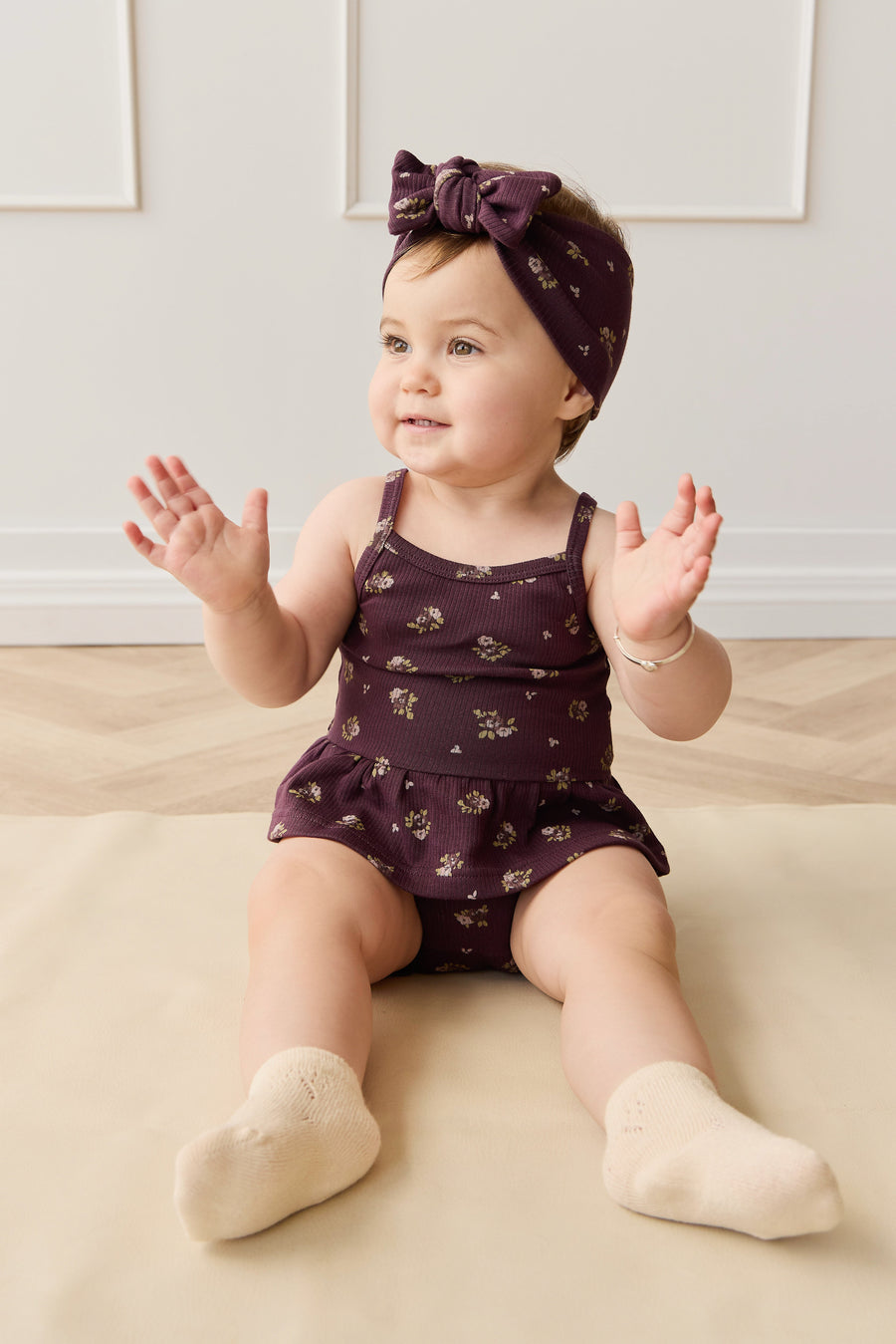 Organic Cotton Fine Rib Lillian Top - Simone Huckleberry Childrens Top from Jamie Kay Australia
