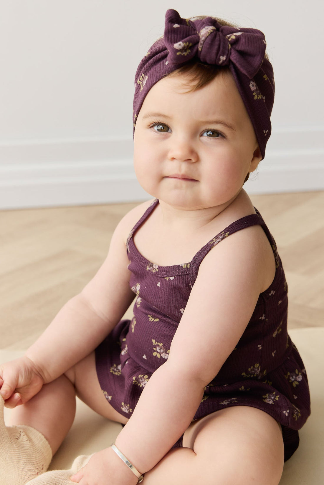 Organic Cotton Fine Rib Headband - Simone Huckleberry Childrens Headband from Jamie Kay Australia