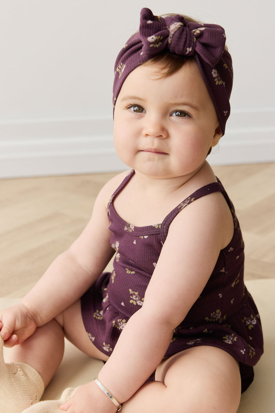 Organic Cotton Fine Rib Headband - Simone Huckleberry Childrens Headband from Jamie Kay Australia