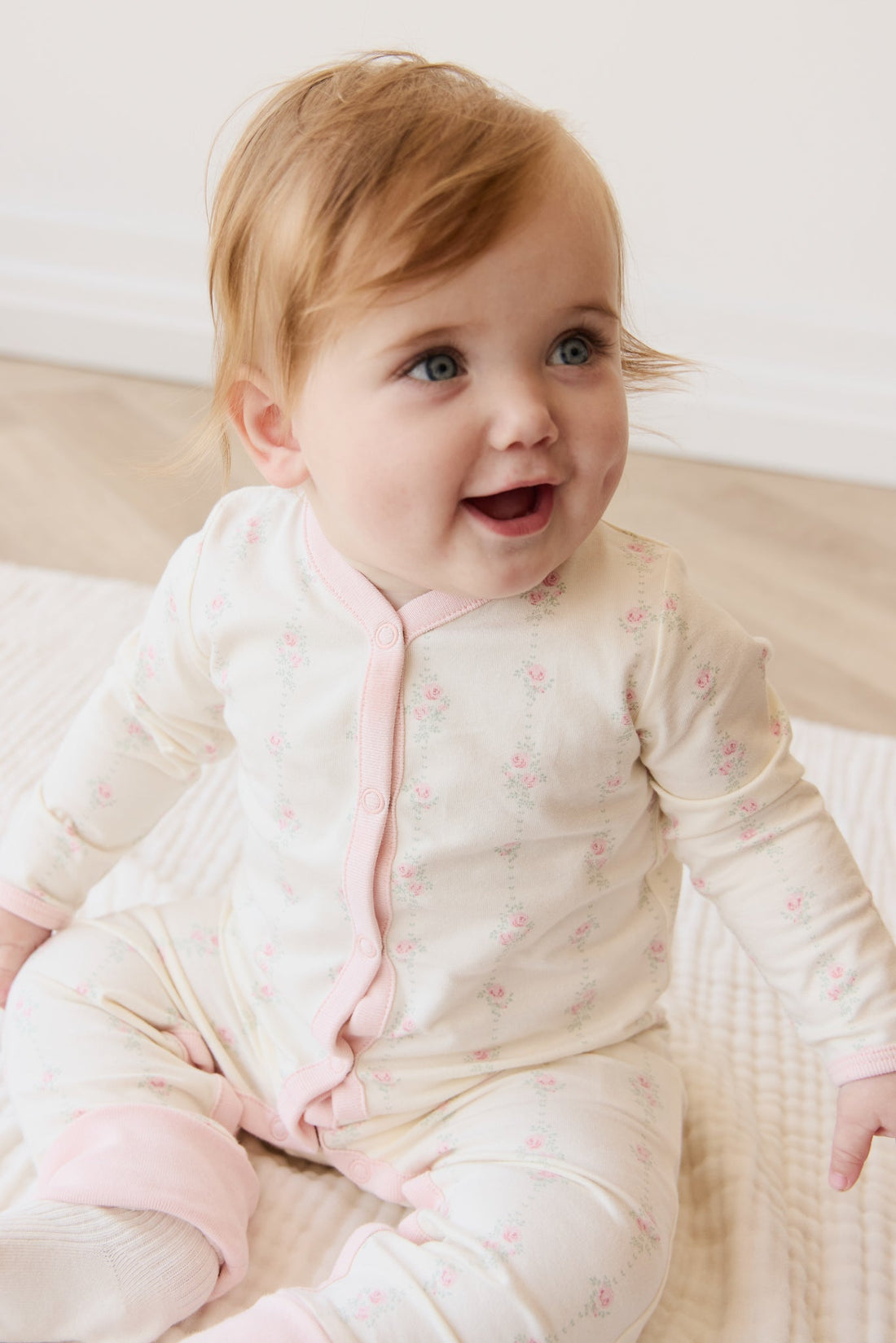 Organic Cotton Amory Onepiece - Rose Trail Childrens Pyjama from Jamie Kay Australia