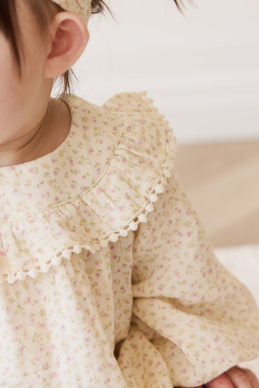 Organic Cotton Muslin Cleo Blouse - Pippa Pink Childrens Top from Jamie Kay Australia