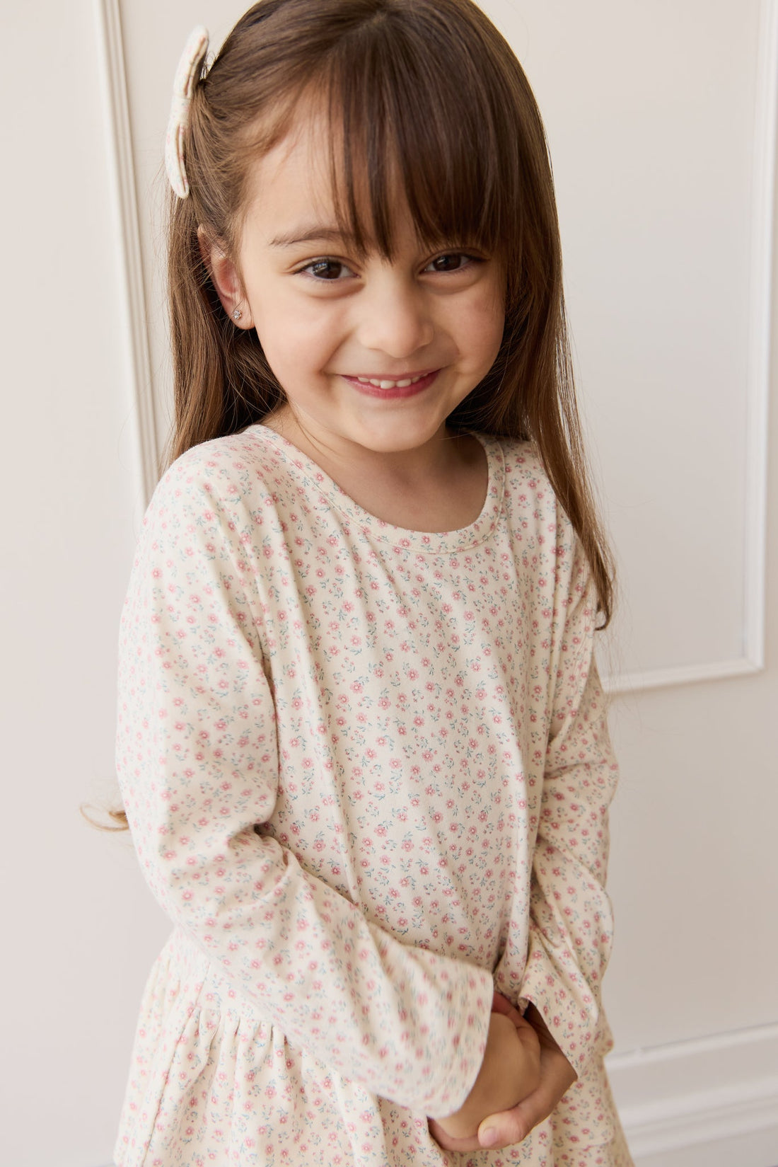 Organic Cotton Fayette Dress - Posy Garden Pink Childrens Dress from Jamie Kay Australia