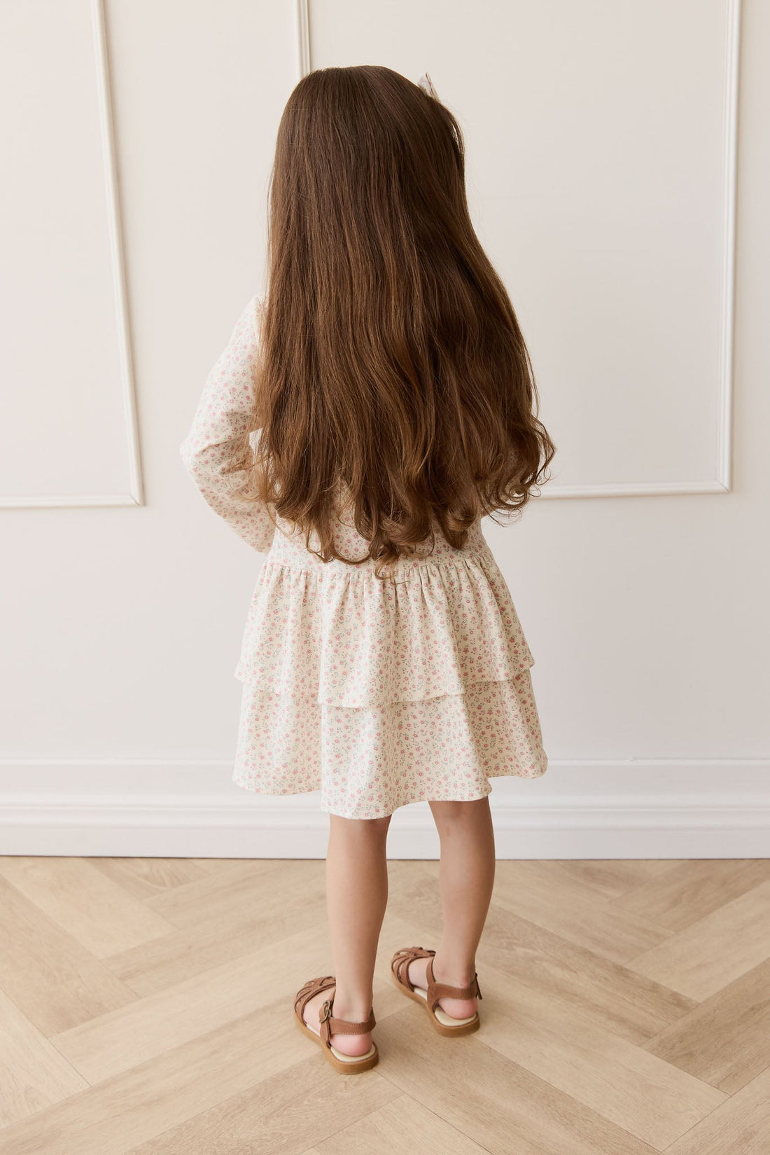 Organic Cotton Fayette Dress - Posy Garden Pink Childrens Dress from Jamie Kay Australia