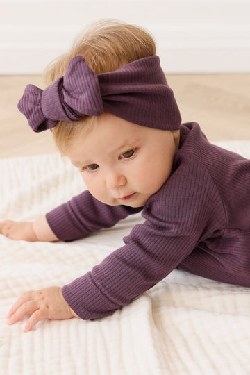 Organic Cotton Modal Lilian Headband - Blackberry Childrens Headband from Jamie Kay Australia