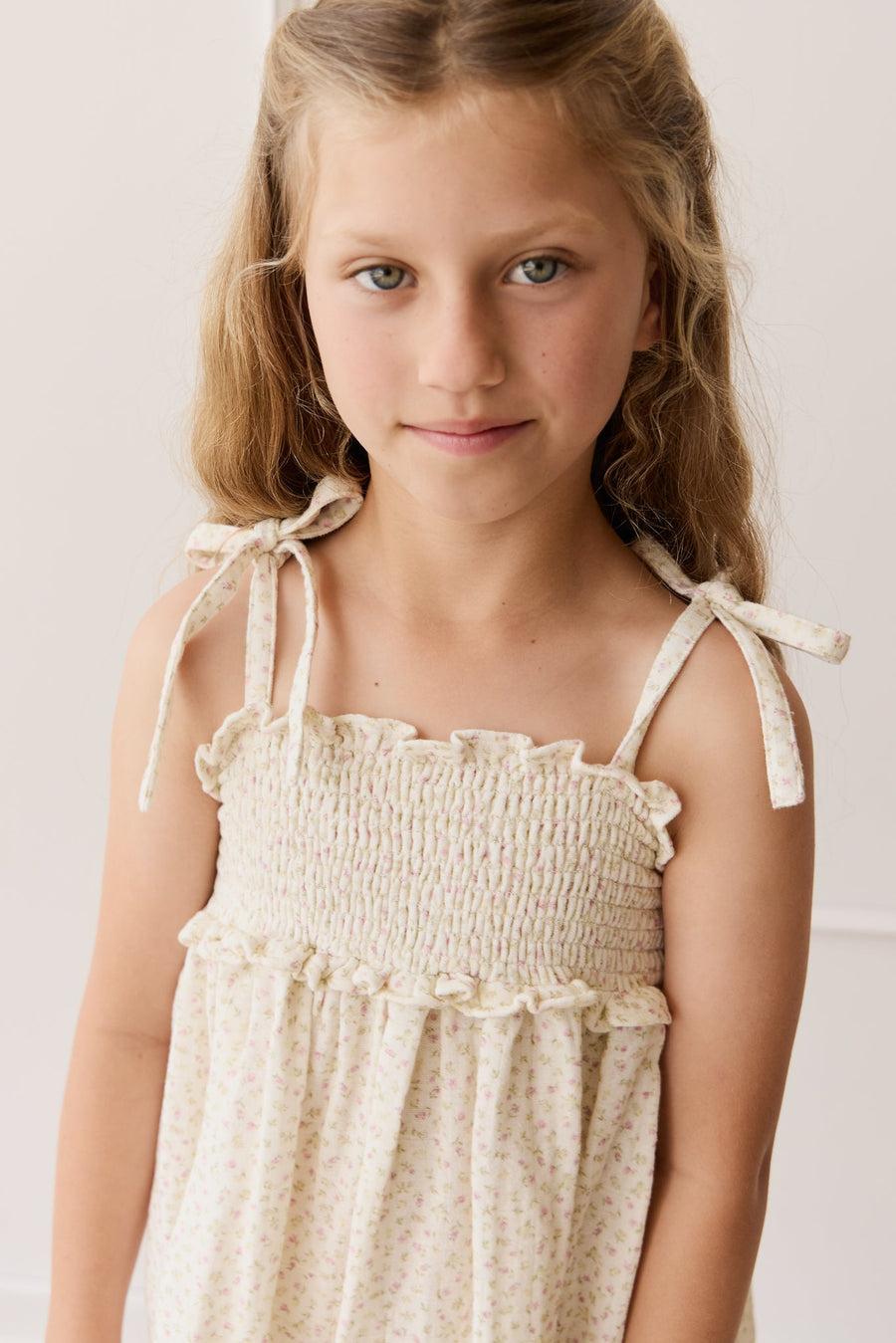 Organic Cotton Muslin Cleo Dress - Pippa Pink Childrens Dress from Jamie Kay Australia