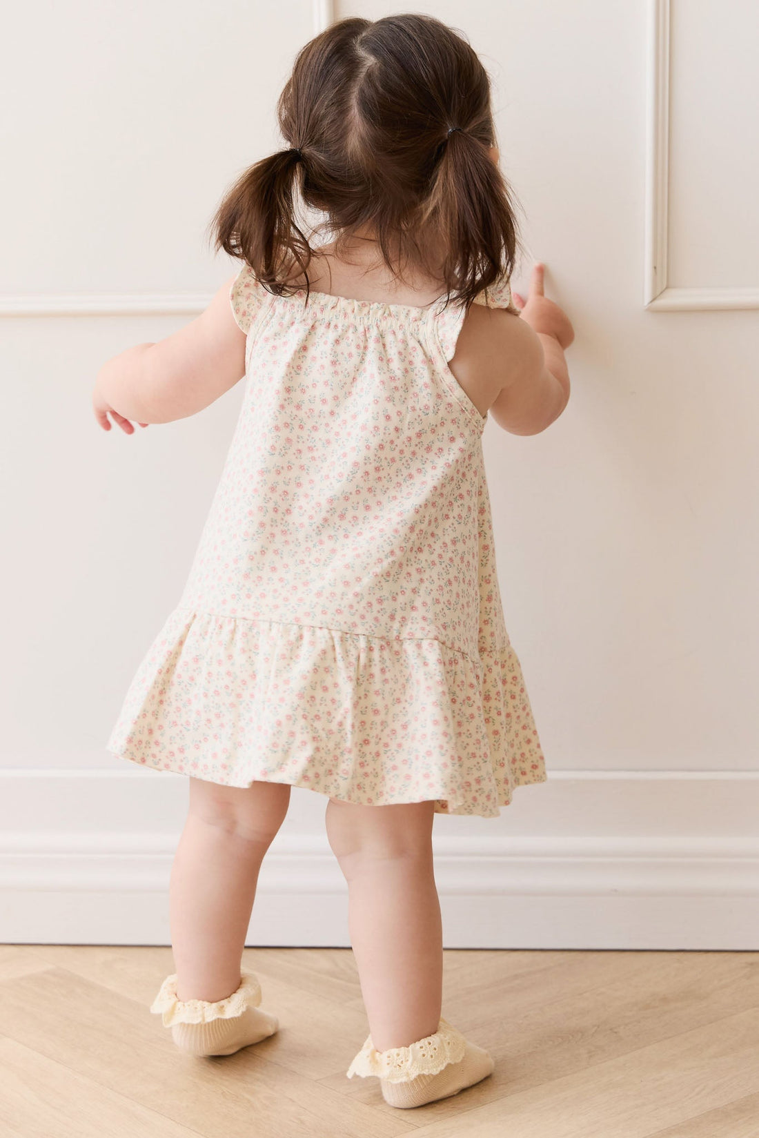 Organic Cotton Nelly Dress - Posy Garden Pink Childrens Dress from Jamie Kay Australia